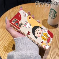 เคส Chenyyka สำหรับ OPPO A92 OPPO A52 OPPO A72 4G เคสการ์ตูนน่ารัก Chi-Bi Maruko ดีไซน์ใหม่ลายเคลือบหรูหราเคสนิ่มใส่โทรศัพท์ซิลิโคนฝาหลังเต็มตัวป้องกันเลนส์กล้องเคสกันกระแทก