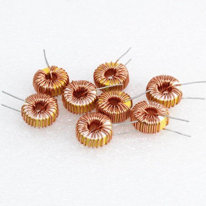 10pcs-yellow-white-ring-magnetic-ring-inductor-8026-100uh-10a-1-0-line-choke-coil-horizontal-toroidal-inductor-coil-electrical-circuitry-parts