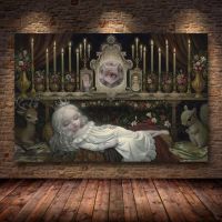 Mark Ryden ภาพวาดศิลปะบนผ้าใบรูปพระจันทร์โปสเตอร์ตกแต่งผนังงานศิลปะอุปกรณ์ตกแต่งผนังบ้านสมัยใหม่0706