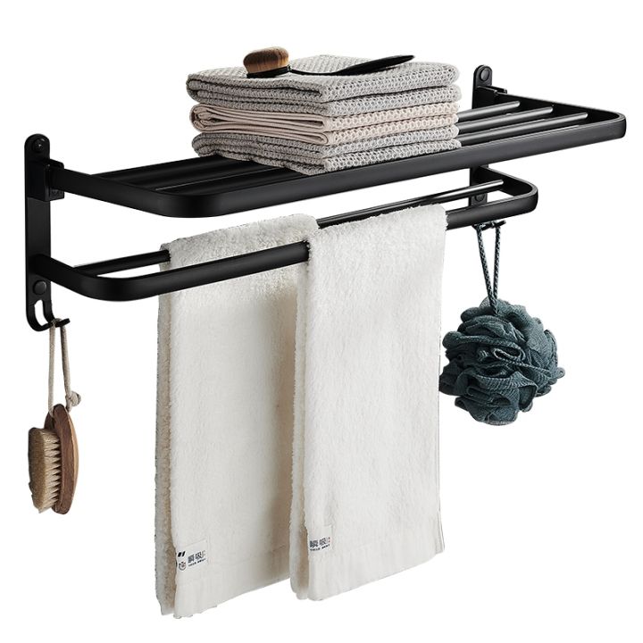 bathroom-wall-mounted-towel-rack-storage-bars-bathroom-accessories-aluminum-foldable-wall-mounted-shower-clothes-rack-with-hooks