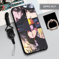 เคสนิ่มสำหรับ OPPO R17คลุมทั้งหมดเคสโทรศัพท์ใหม่ปี2022ฝามีที่ถือวงแหวนโทรศัพท์ &amp; เชือกป้องกันการตกหล่น