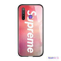 UCUCเคสใส่โทรศัพท์สำหรับRealme 5 วินาทีกรณีแฟชั่นแบรนด์สะท้อนแสงกระจกโทรศัพท์กรณีไล่โทนสีกระจกใสปกหลังปลอกเปลือก