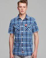 SUPERDRY WASHBASKET CHECK SHORT SLEEVE SHIRT - เสื้อเชิ้ตสำหรับผู้ชาย