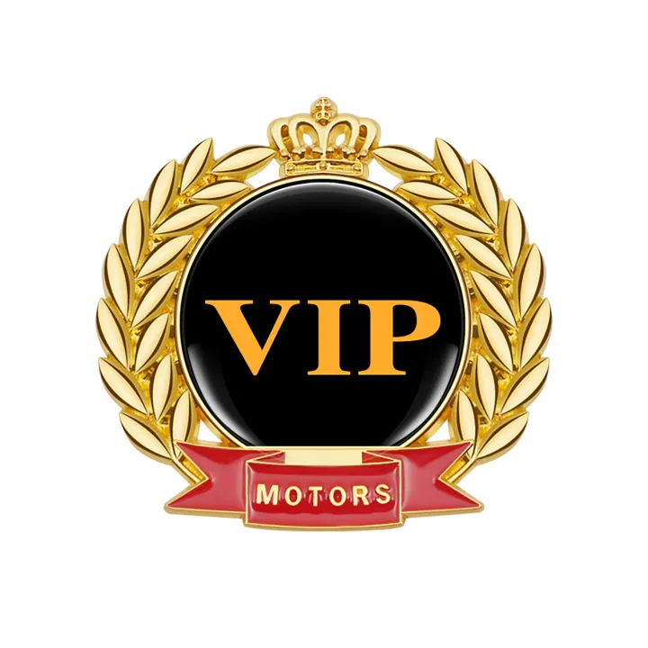 สติกเกอร์ติดรถยนต์การยึดเกาะที่แข็งแกร่งกันน้ำตกแต่ง3D VIP กันชน