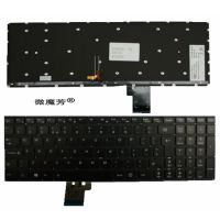 Black UK Layout Laptop Keyboard Fits for Lenovo Y50-70 Y50-70 Touch Black backlit