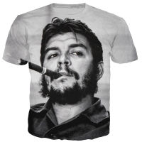 โลกดารา Che Guevara 3D พิมพ์เสื้อยืดตลกอะนิเมะการ์ตูนซิการ์สูบออกแบบเสื้อยืดผู้ชายผู้หญิงท็อปส์ลำลองประเดิม