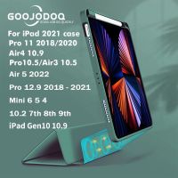 （A LOVABLE） GOOJODOQ สำหรับ Ipad Gen9 Gen10กันกระแทกเคสซิลิโคน Gen8 Gen7 10.2 Pro 11นิ้ว2020 2021 2018 Air4 10.9 Mini6 8.3 12.9