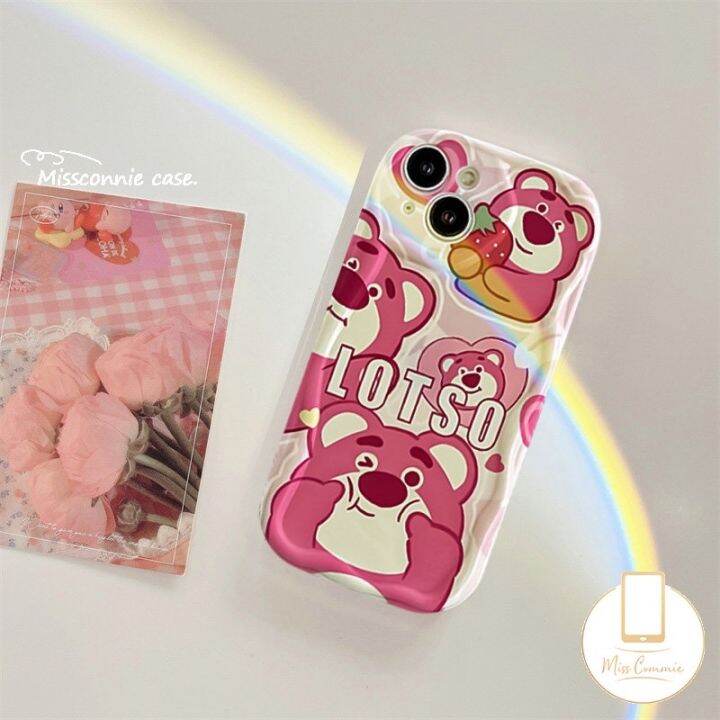 เคสโทรศัพท์มือถือ-ขอบโค้ง-ลายการ์ตูนหมีสตรอเบอร์รี่-คุโรมิ-สําหรับ-oppo-a57-a17-a95-a16-a77-a52-a96-a5-a74-a3s-a77s-a76-a1k-a15-a54-a15s-a55-a5s-a16k-a7-a31-a53-a9-a12-a17k-a16s