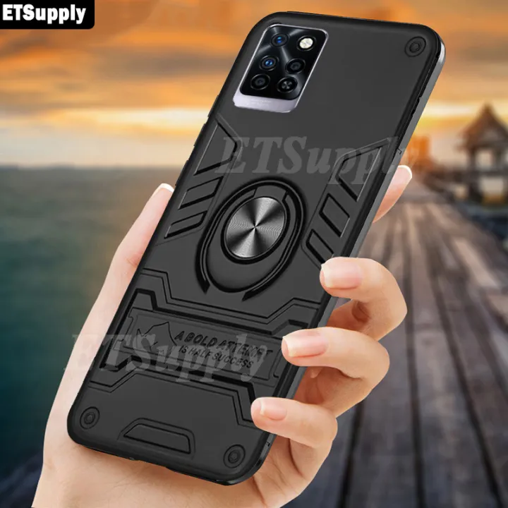 สำหรับ Infinix Note 10 Pro เคสโทรศัพท์เกราะโลหะแม่เหล็กถือแหวน Cover ...