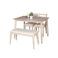 Dining set, 4 seats, table: 120x80x75 cm, chair: 43x51x85.5 cm - oak.