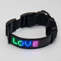 Usb Charging Led Display Pet Collar App Control Luminous Dog Collars Avoid Car Accident At Night Safety Flashing Collar Perro