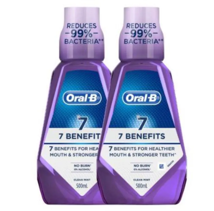 vouchers rm50 Oral Care﹍ OralB 7 Benefits Mouthwash Bundle Pack (500ml