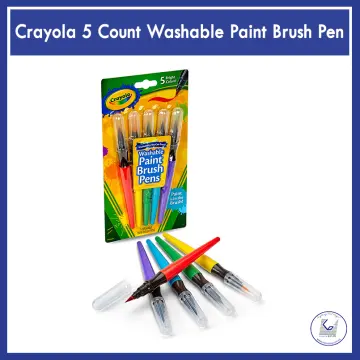 Buy Crayola 5 Pcs Washable Paint Brush Pens, 71662062019 (Pack of