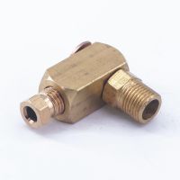 1/8 quot; BSPP Male Thread x 4mm OD Tube Adjustable Brass Connector Machine Tool Oil Filter Canister Adapter Pipe Fitting For Lube