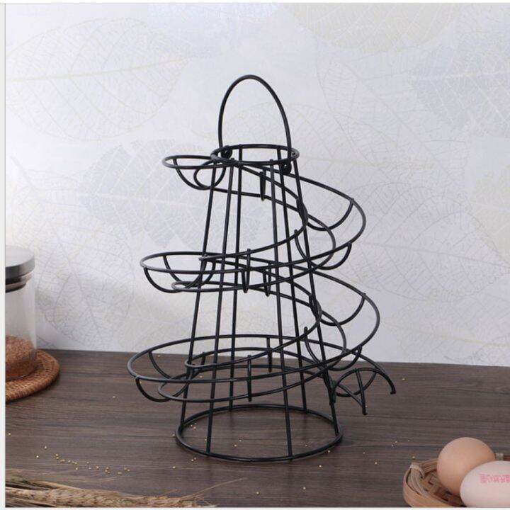 egg-lattice-holder-egg-storage-basket-egg-organizer-stand-egg-basket-organizer-egg-lattice-storage-kitchen-storage-rack-spiral-egg-holder-iron-wire-egg-basket