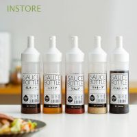 INSTORE Plastic Storage Bottle Multi-purpose Oil Dispenser Squeeze Bottle Sauces Container Ketchup Kitchen BBQ Tool with Cap Restaurant Home Kitchen Gadgets/Multicolor