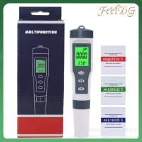 FEELDG 1-19999ppm เครื่องวัดค่า pH แบบ3 in 1 0-60.0 ℃ 0.00-14.00pH เครื่องวัดค่า ph/tds/temp การชดเชยอุณหภูมิ พลาสติกทำจากพลาสติก เครื่องทดสอบการตรวจสอบคุณภาพน้ำ การทดสอบน้ำดื่ม