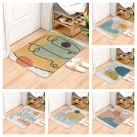 Portrait Oil Painting Art Doormat Bathroom Welcome Entrance Home Mat Abstract Colorful Absorbent Floor Rug Floor Mat Bath Mat