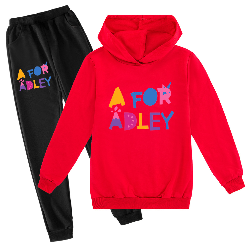 Trousers Unisex Fashion Printed Pullover A for Adley Top for Girls A for Adley Girls Cotton Hoodie 2 Piece Set Hoodie