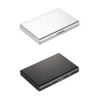 2x Metal Card Holder Wallet,Stainless Steel Metal Wallets RFID Blocking Credit Card Wallet Holder,White &amp; Black