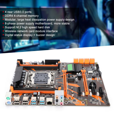 X99 Desktop Computer Motherboard LGA2011‑V3 CPU 4‑Channel DDR4 Memory for Intel I7 E5