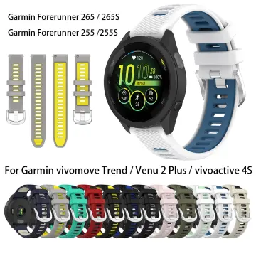 For Garmin Forerunner 255 255S 265S 265 Silicone Bracelet Strap for Garmin  Vivoactive 4 4S Venu