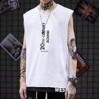 เสื้อกล้ามผู้ชายสวมใส่เสื้อยืดแขนสั้น Joker Hip Hop บาง ๆ（T093）