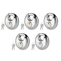 5-Pack Mini Keyed Padlock Waterproof and Rustproof Storage Lock Perfect for Storage Unit Gate,Outdoor,Shed,Fence