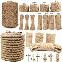 1-14mm Natural Jute Twine Vintage Jute Rope Cord String Twine Burlap For DIY Crafts Gift Wrapping Gardening Wedding Decor 2-100M General Craft