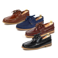 StepPro Boat Shoes Code 813 รองเท้าหนังวัวแท้ ผูกเชือก