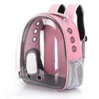 Hi Pet♥Pet travel backpack #BLUE กระเป๋าเป้สะพายหลัง,พลาสติกแข็งแคปซูลแคปซูลระบายอากาศกระเป๋าเป้แบบใสสำหรับแมวลูกสุนัขและกระต่าย สีน้ำเงิน