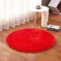 【CW】 Plush Round Carpet Fluffy Soft Thick Multi Color Anti-skid Toilet Floor Mat Bedroom Kitchen Doormat Carpet Living Room Yoga Mat