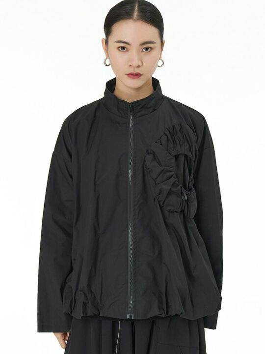 xitao-jacket-full-sleeve-stand-collar-coat-women-coat