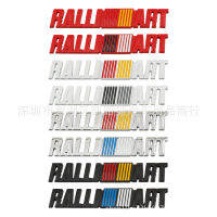 RALLIART สติกเกอร์ด้านข้างของ Mitsubishi Lancer EX Pajero Outlander ดัดแปลงตะแกรงหน้าหม้อรถยนต์ด้านหลังรถ3D โลหะ