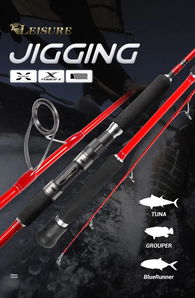 Nsbk53eemmt NOEBY OCEAN Jigging Fishing Rod 1.83m M MH Lure 120-500g 2  Section Spinning Jigging Rod for BlueRunner Tuna Cane Sea Fishing Rod