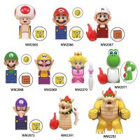 MOC Anime Action Figures Super Mario Series Bowser Yoshi Koopa Model Building Blocks Bricks Toys For Children Birthday Gifts