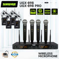 &amp;SHURE UGX-898/UGX-898 PRO ระบบไมโครโฟนไร้สายแบบมือถือขนาดใหญ่ 4 ช่อง UHF ไมโครโฟนไร้สายระดับ TOP ไมโครโฟนไร้สายคลื่นลูกใหม่ 730-860MH รุ่นปรับปรุง Professional Choice