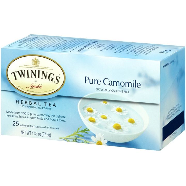 ชา-twinings-herbal-tea-pure-camomile-caffeine-free-20tea-bags-นำเข้าจากอเมริกา