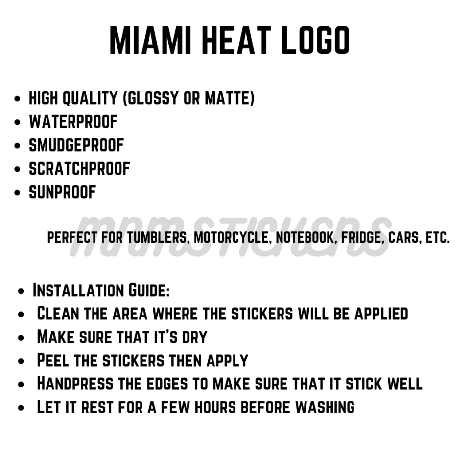 Miami Heat Sticker by Qori Laksita - Pixels Merch