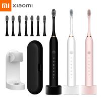 Xiaomi Mi USB สำหรับชาร์จแปรงสีฟันไฟฟ้าอัลตร้าโซนิคในบ้านพร้อมตัวยึดกระเป๋าโน้ตบุ๊คกันน้ำ IPX7แปรงสีฟันไฟฟ้า6โหมด