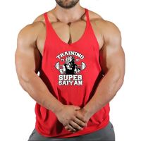 2023 New Bodybuilding Stringer Tank Tops Men Anime funny summer Clothing Running vest Fitness clothing Cotton gym singlets