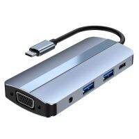 20228 In 1 Type-C เป็น HDMI Vga Pd Sd Tf Auido USB3.2 2.0 Expansion Dock สำหรับ Apple Notebook