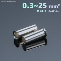 ✽✴● EN0508 EN7508 1008 Non Insulated Cord End Terminal Block Naked Wire Joint Sleeve Cold Press Bootlace Ferrule Crimp Pin Connector