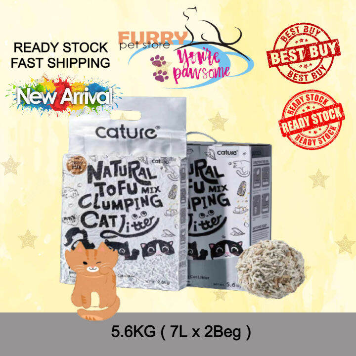 Cature Premium Tofu Cat Litter - 3 In 1 Mix Master 5.6kg | Lazada