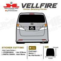 （Kvs auto parts）สติ๊กเกอร์ Kereta Belakang Toyota Vellfire Warna dan No. Plat ที่กำหนดเอง