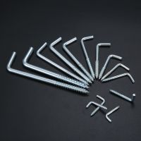 20/10/5/2 Pcs Screw-In Cup Hook Picture Frame Plant Lamp Light Net Wire Eye Bolt Screw in Spiral Hanger L Cup Hook Kitchen Tool