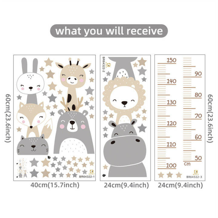 room-decoration-kids-stickers-height-measurement-home-decor-cartoon-animals-wall-sticker-baby