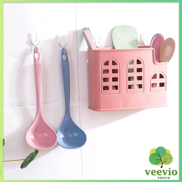 veevio-ช้อนซุปทำจากฟางข้าวสาลี-กระบวยตักอาหาร-กระบวยซุป-พลาสติก-plastic-soup-spoon-with-long-handle