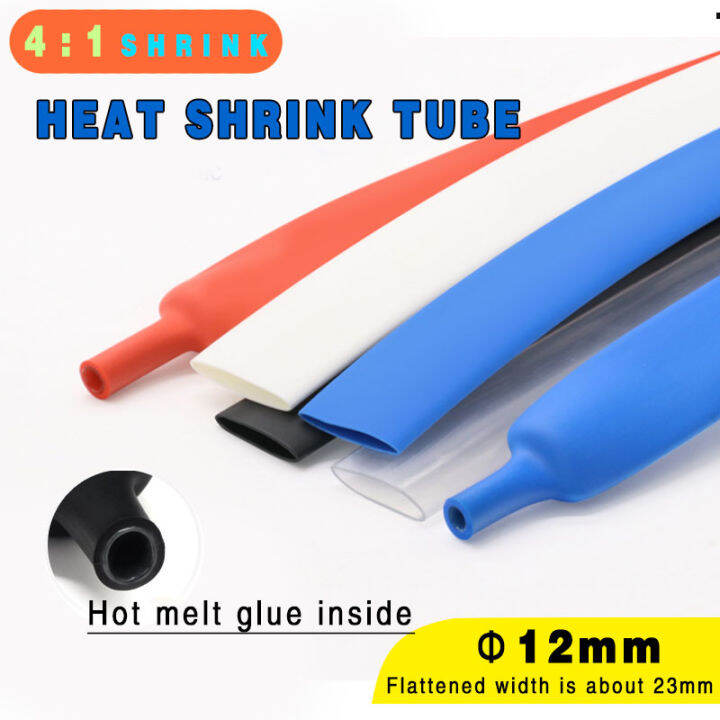 4 Times Shrinkage Rate With Glue Heat Shrinkable Tube 12mm Colorful