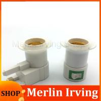 Merlin Irving Shop AC E27 Plug UK type led Bulb Converter base 3pin power Socket holder light Adapter ON/OFF switch Control Lamp Holder q1